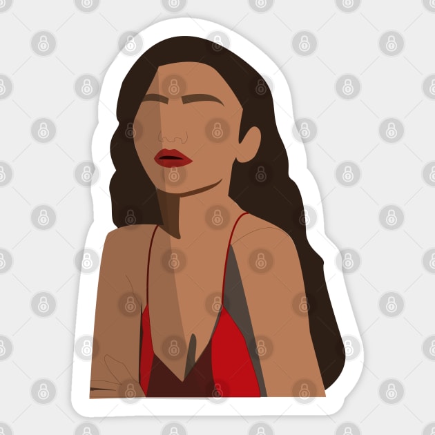 Zendaya Digital Portrait Sticker by Beca's Sticker and More